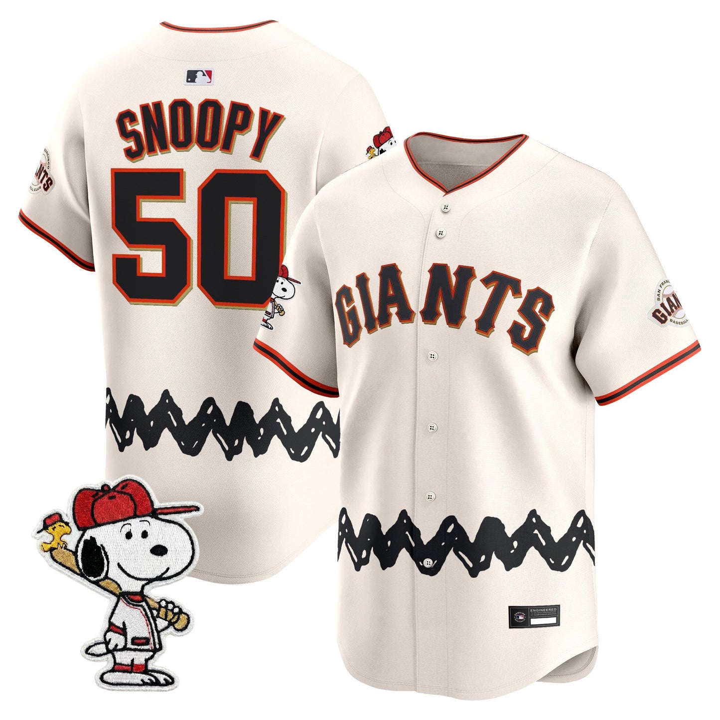 Men's San Francisco Giants x Peanuts Vapor Premier Limited Jersey - Stitched