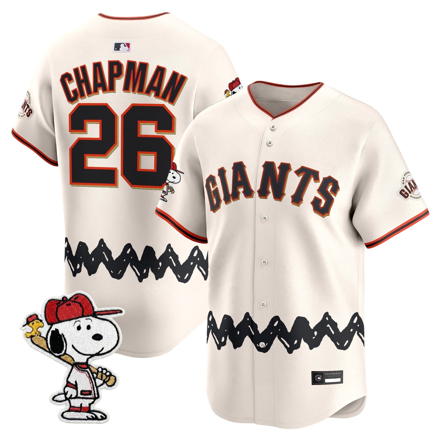 Men's San Francisco Giants x Peanuts Vapor Premier Limited Jersey - Stitched