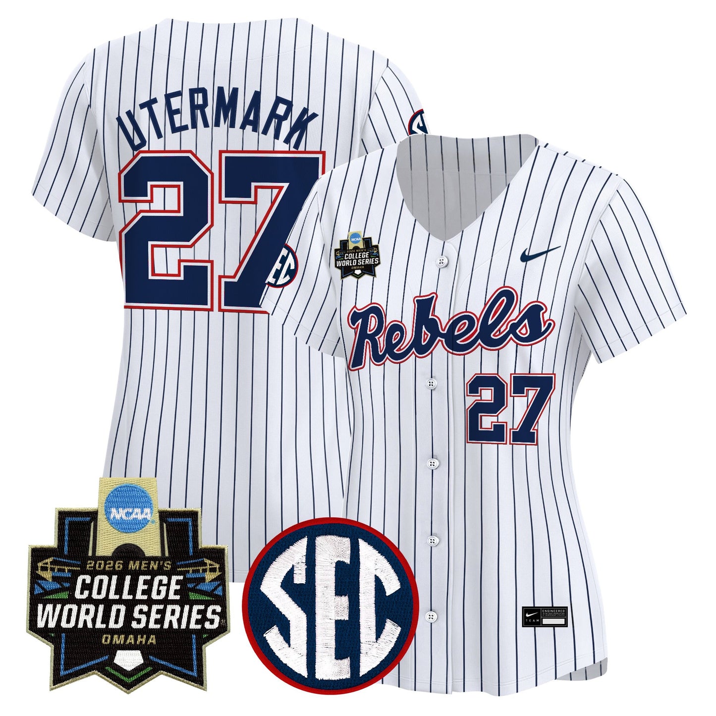 Women's Ole Miss Rebels 2026 World Series Vapor Premier Limited Jersey - All Stitched