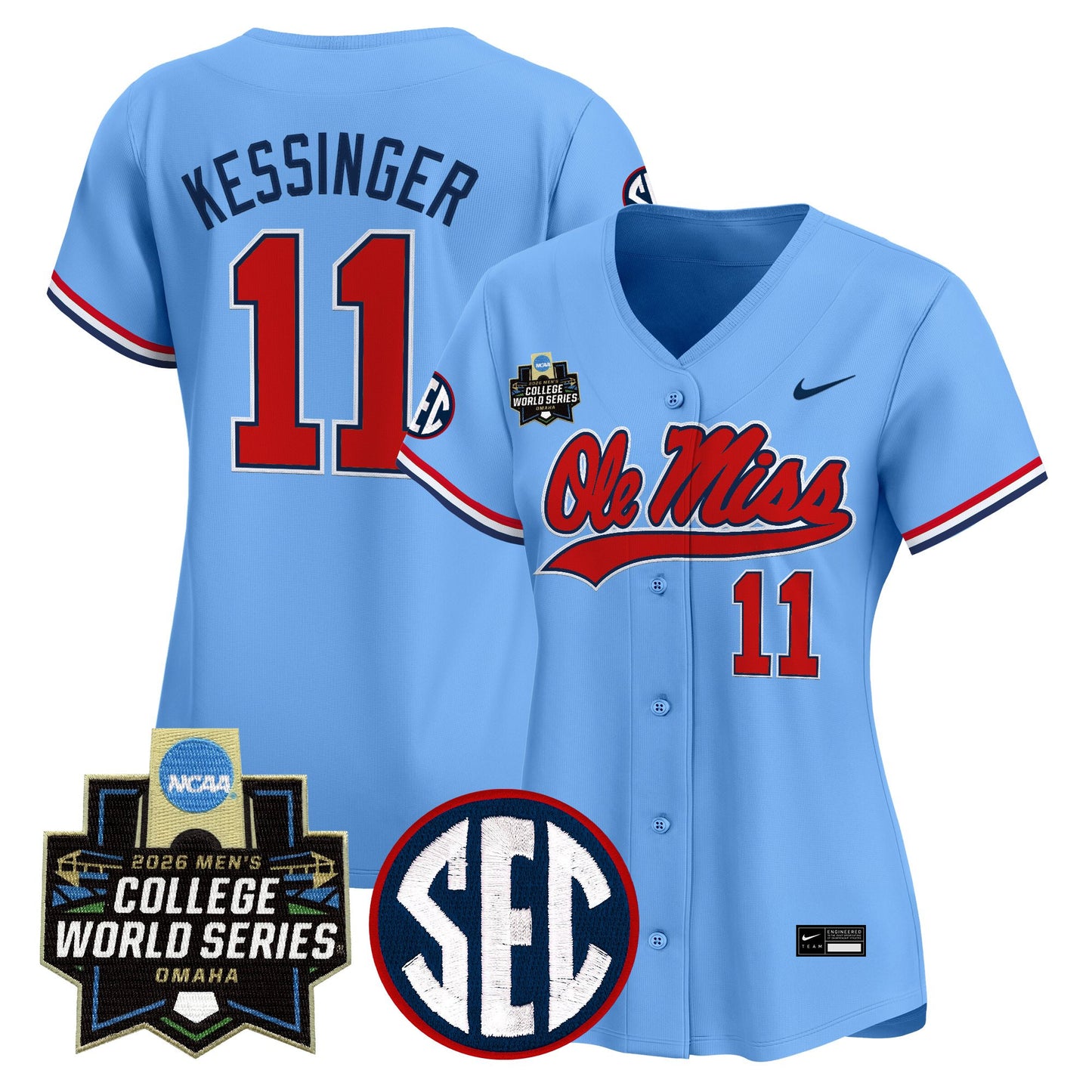Women's Ole Miss Rebels 2026 World Series Vapor Premier Limited Jersey - All Stitched