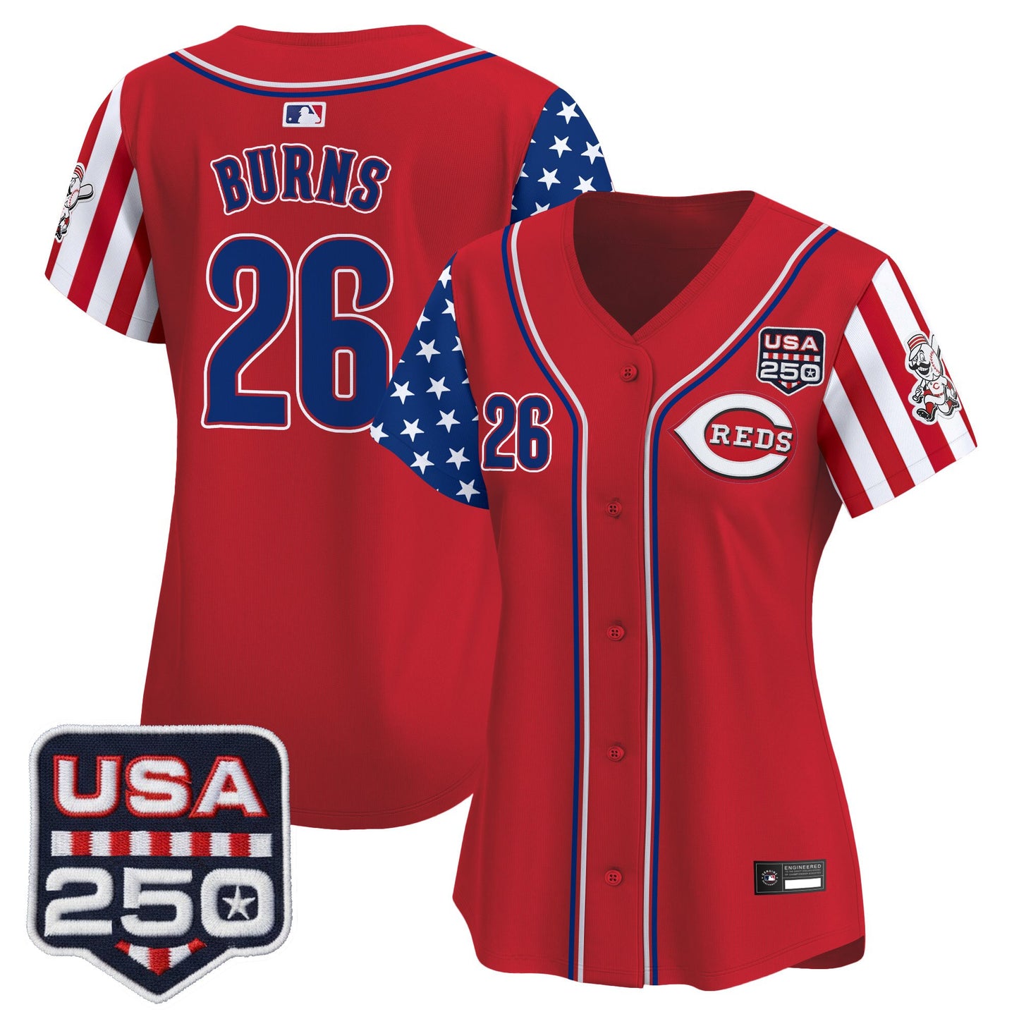 Women's Cincinnati Reds "America250 Edition" Vapor Premier Limited Jersey - All Stitched