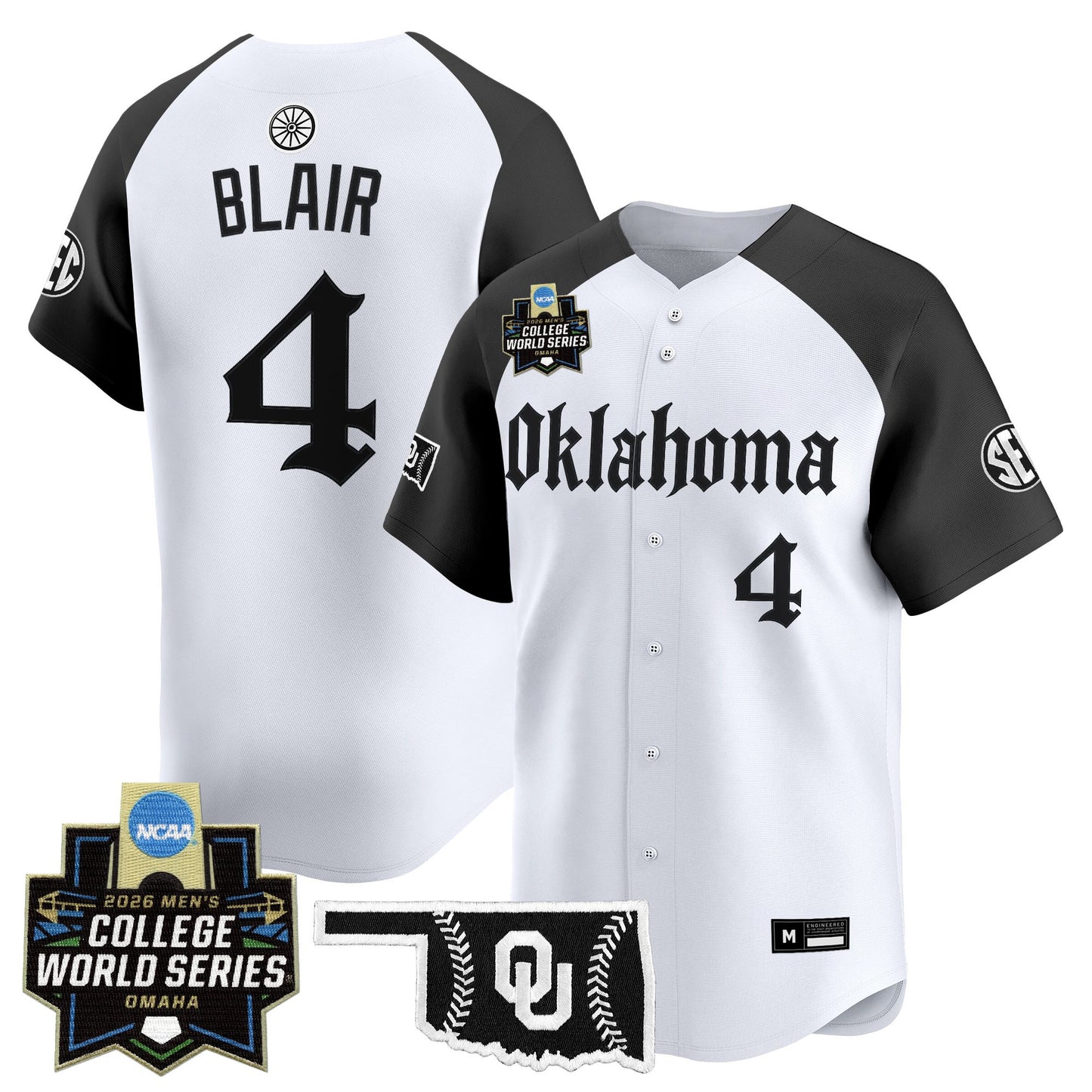 Men's Oklahoma Sooners 2026 World Series Vapor Premier Limited Jersey - Gothic Edition - All Stitched