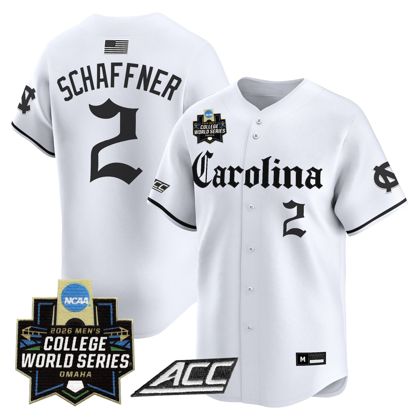 Men's North Carolina Tar Heels 2026 World Series Vapor Premier Limited Jersey - Gothic Edition - All Stitched