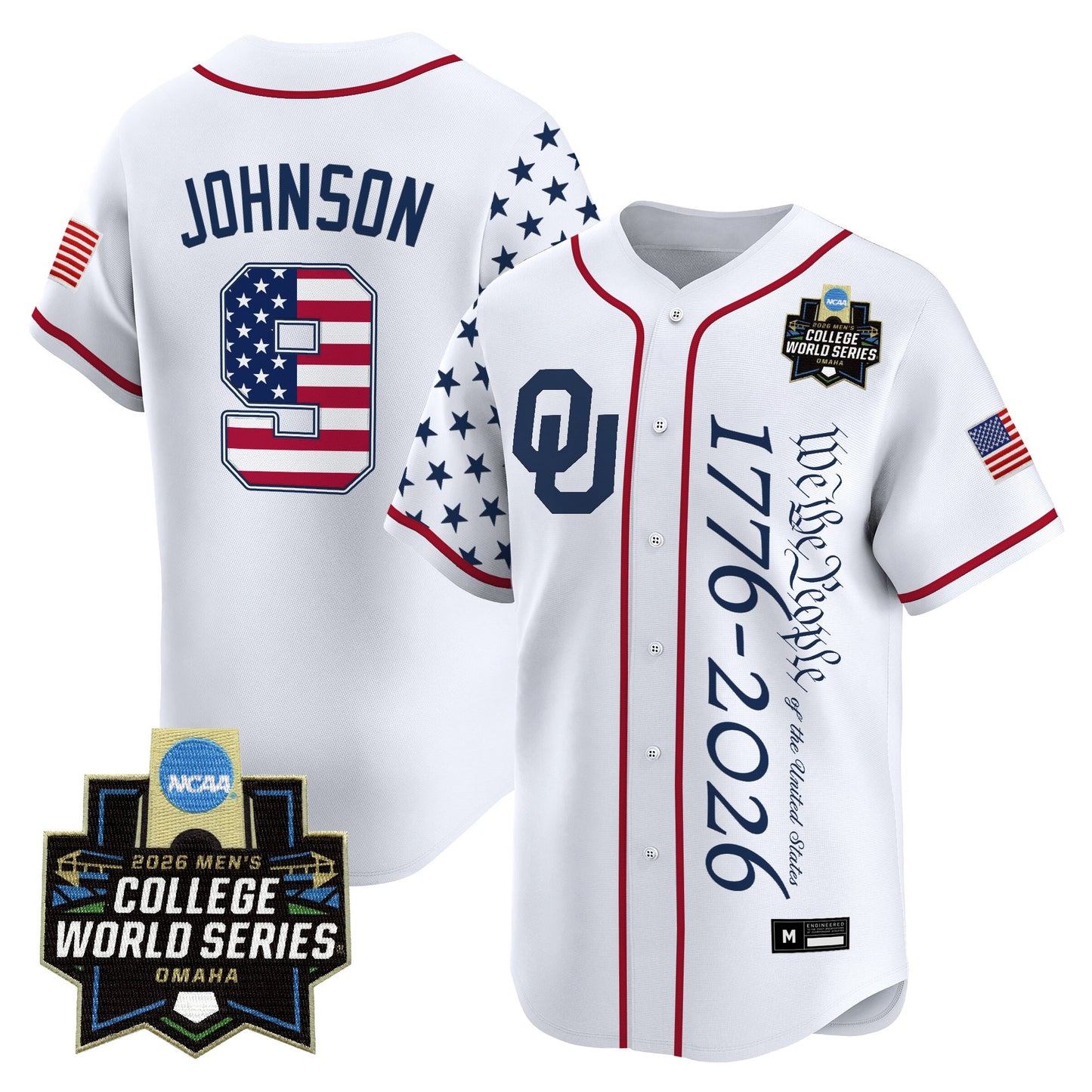 Men's Oklahoma Sooners 2026 World Series "America 250 Edition" Vapor Premier Limited Jersey V2 - All Stitched