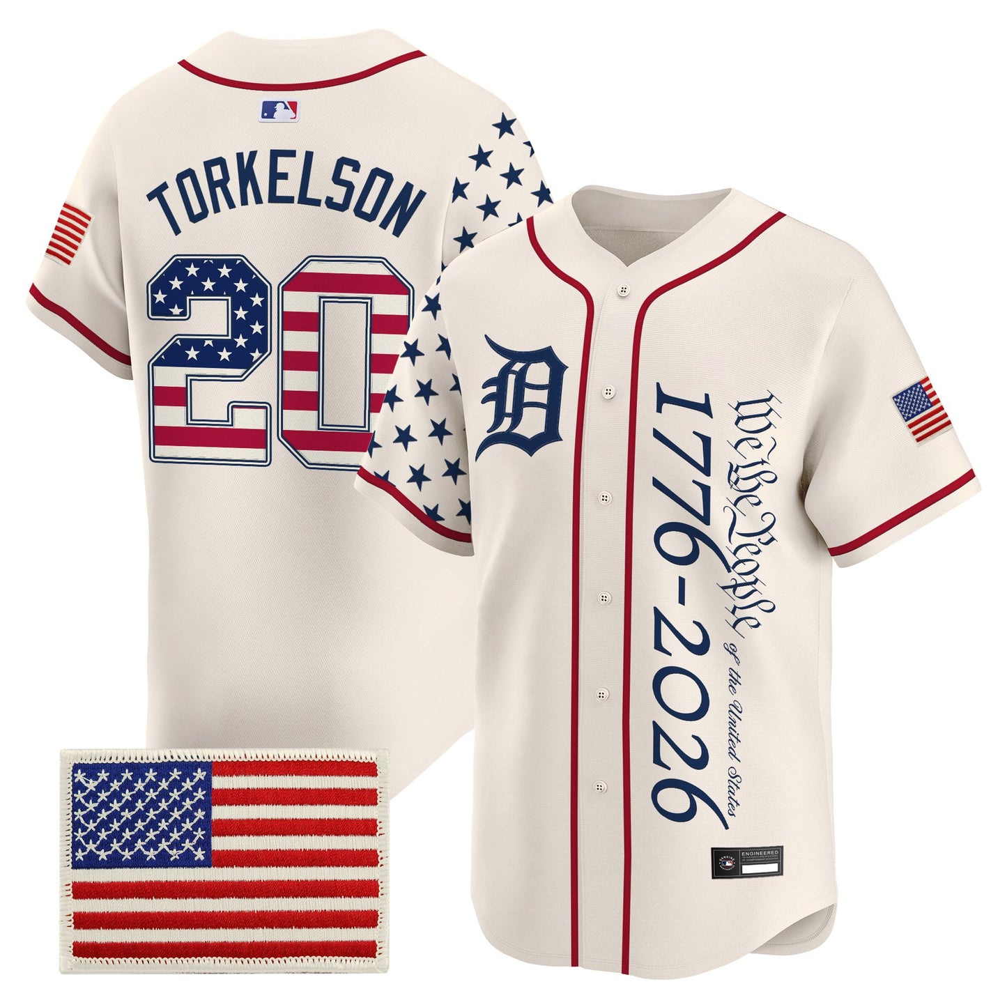 Men's Detroit Tigers "America250 Edition" Vapor Premier Limited Jersey V2 - All Stitched