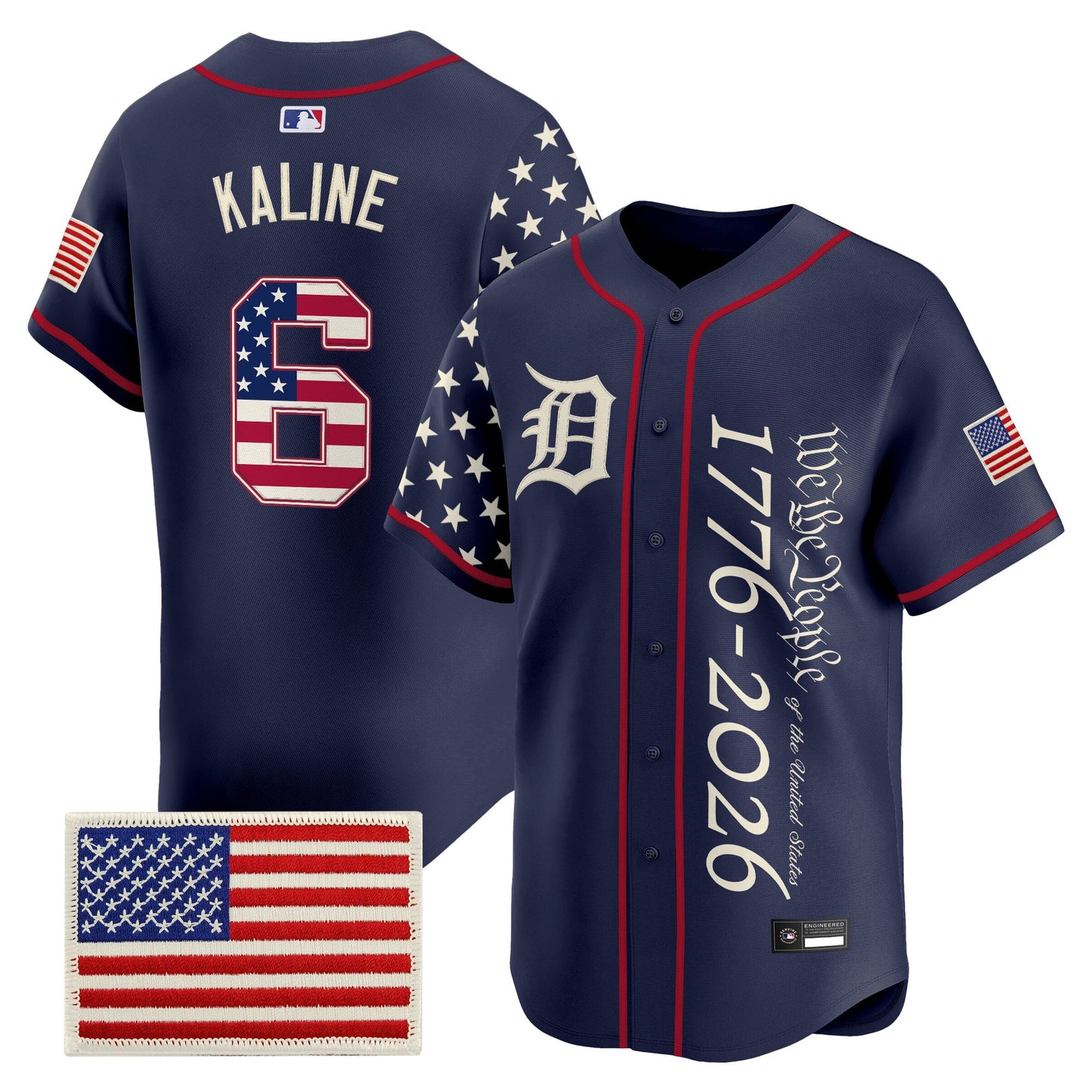 Men's Detroit Tigers "America250 Edition" Vapor Premier Limited Jersey V2 - All Stitched