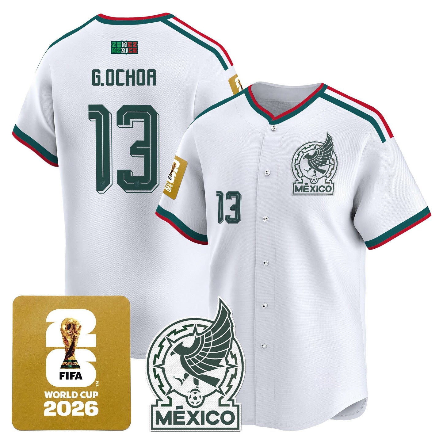 Men's Mexico 2026 World Cup Vapor Baseball Jersey - All Stitched