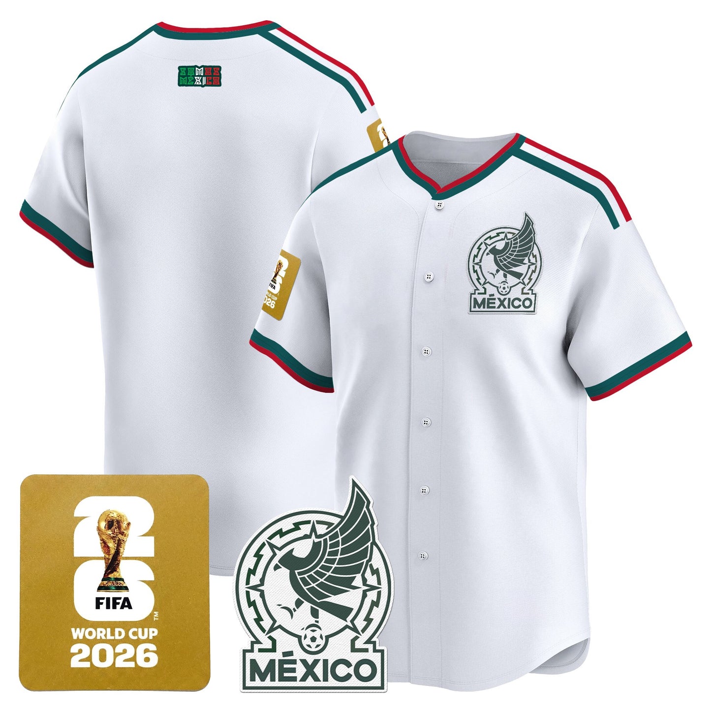 Men's Mexico 2026 World Cup Vapor Baseball Jersey - All Stitched