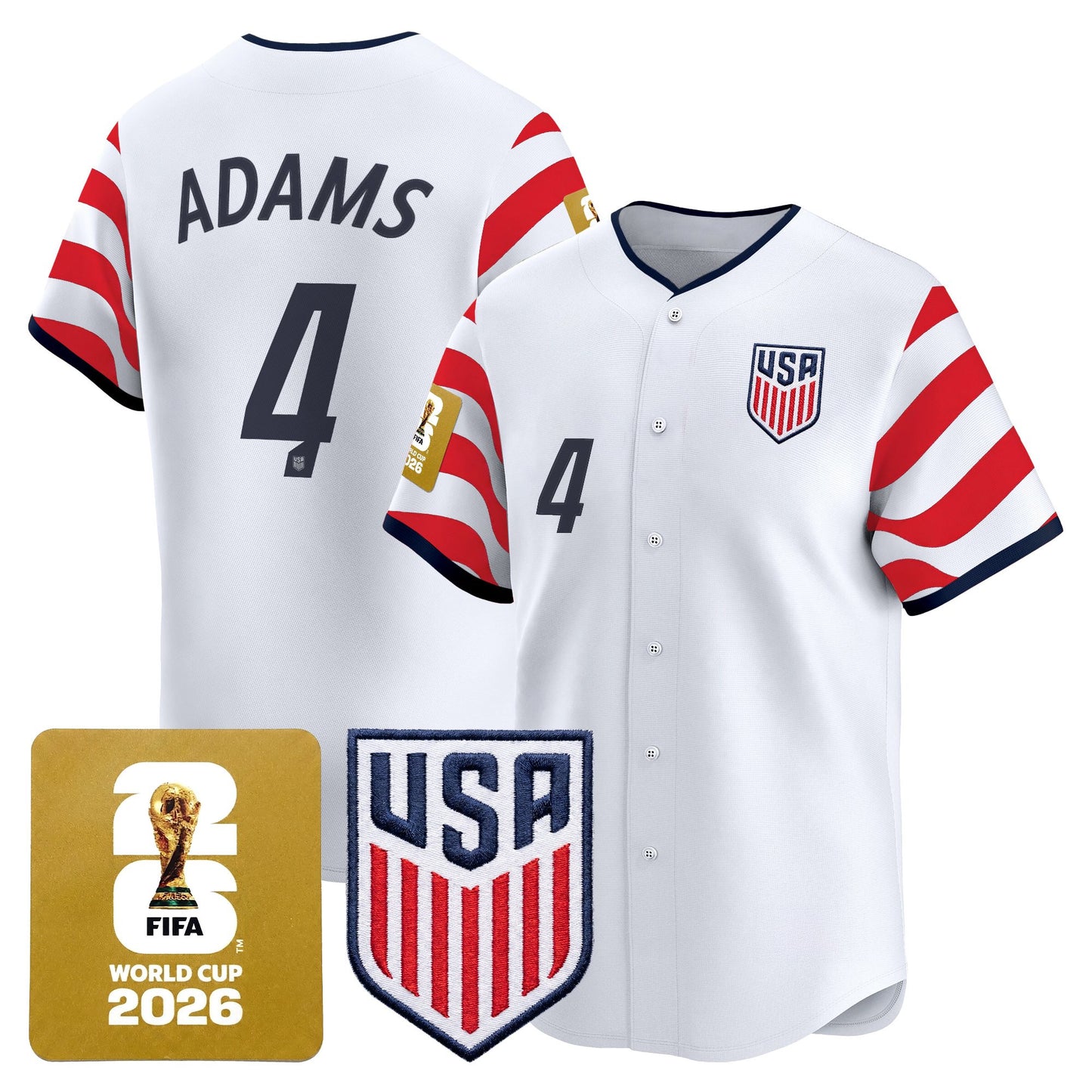 Men's USMNT 2026 World Cup Vapor Baseball Jersey - Stitched