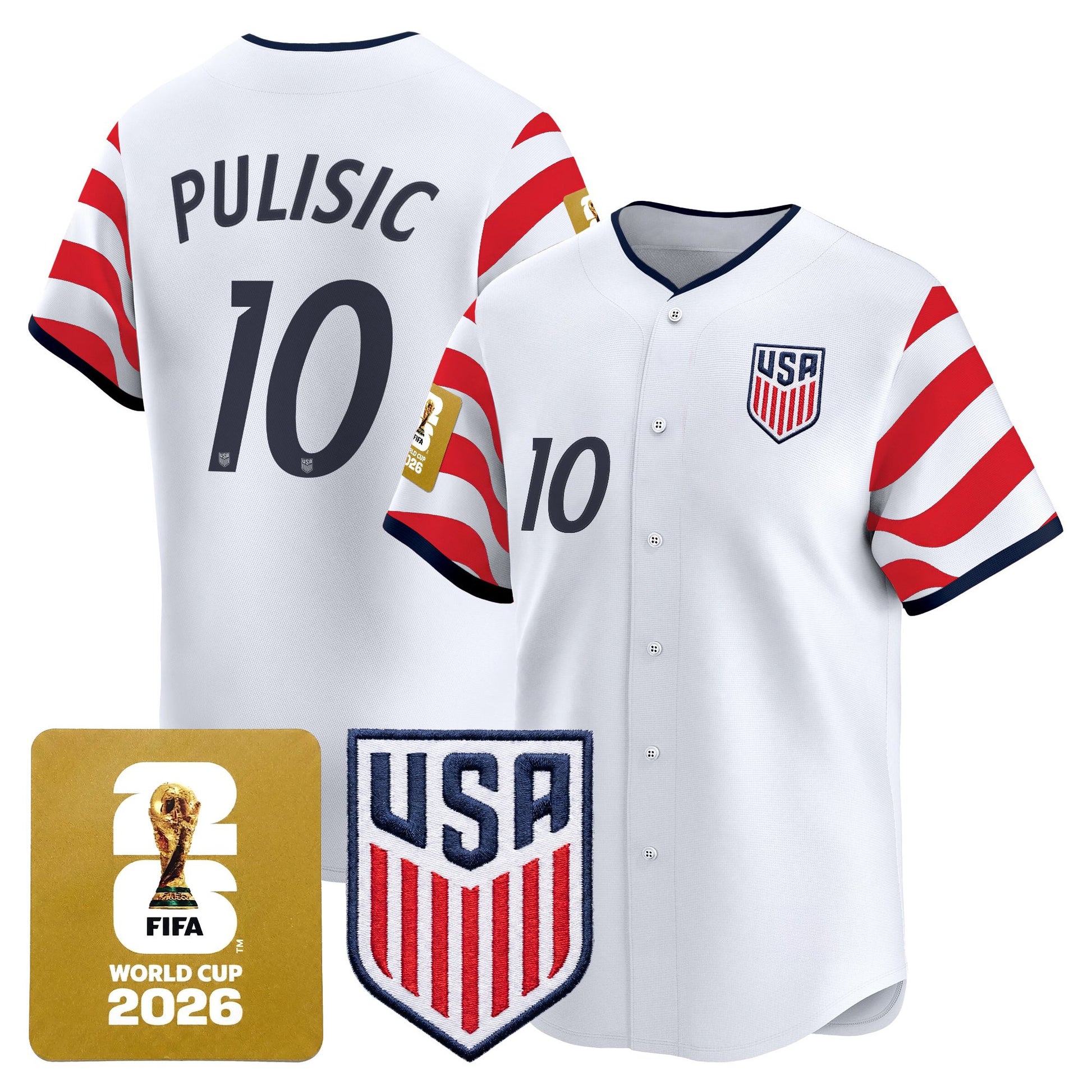 Men's USMNT 2026 World Cup Vapor Baseball Jersey - Stitched
