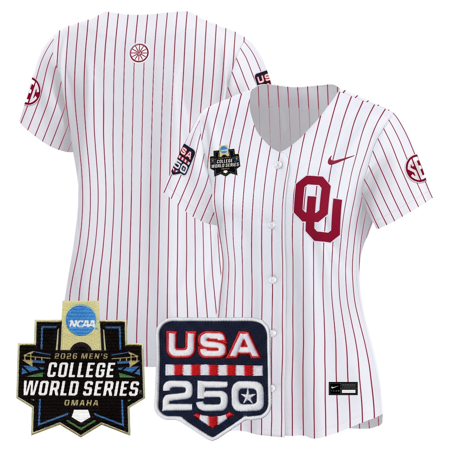 Women's Oklahoma Sooners 2026 World Series Vapor Premier Limited Jersey - 250 America Patch - All Stitched