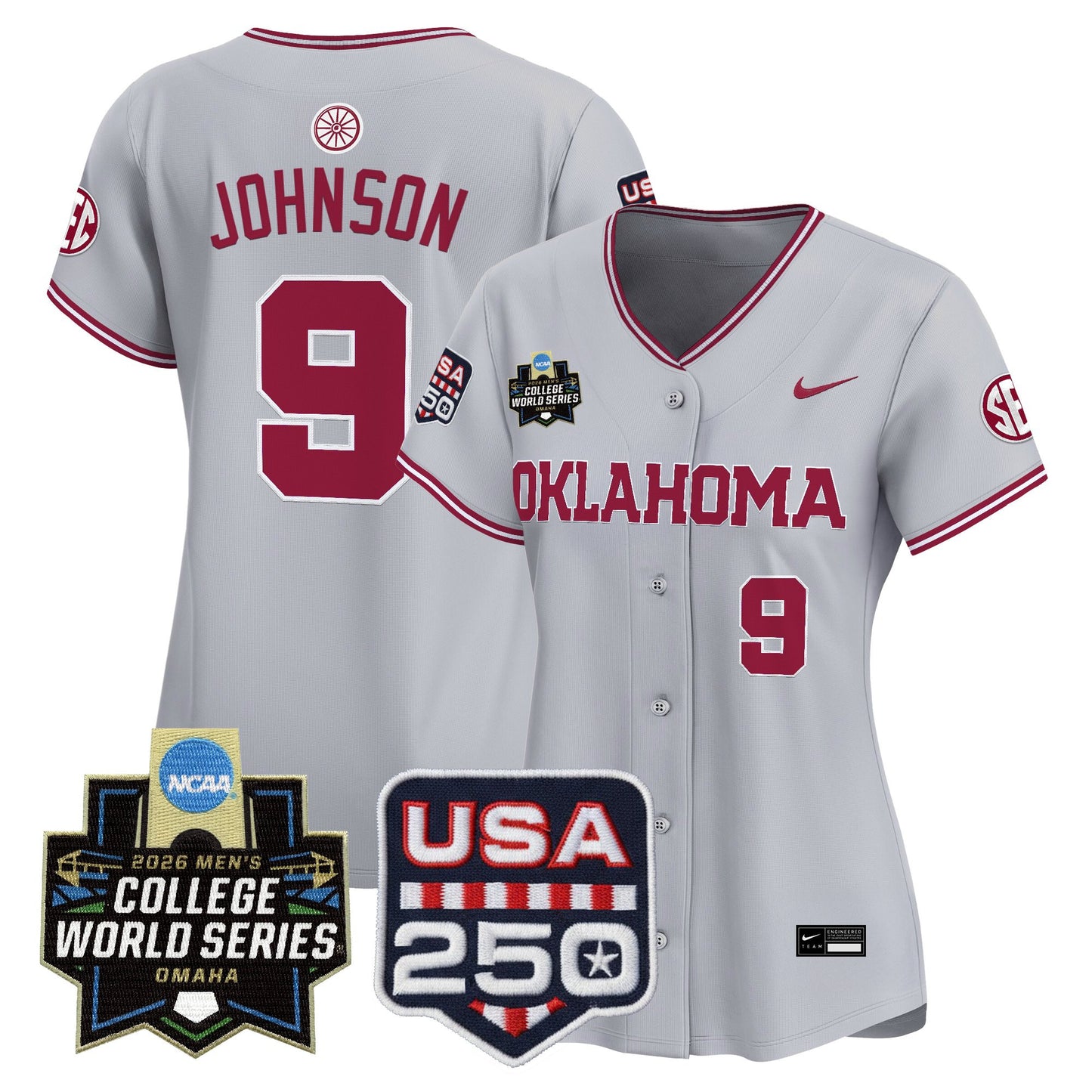 Women's Oklahoma Sooners 2026 World Series Vapor Premier Limited Jersey - 250 America Patch - All Stitched