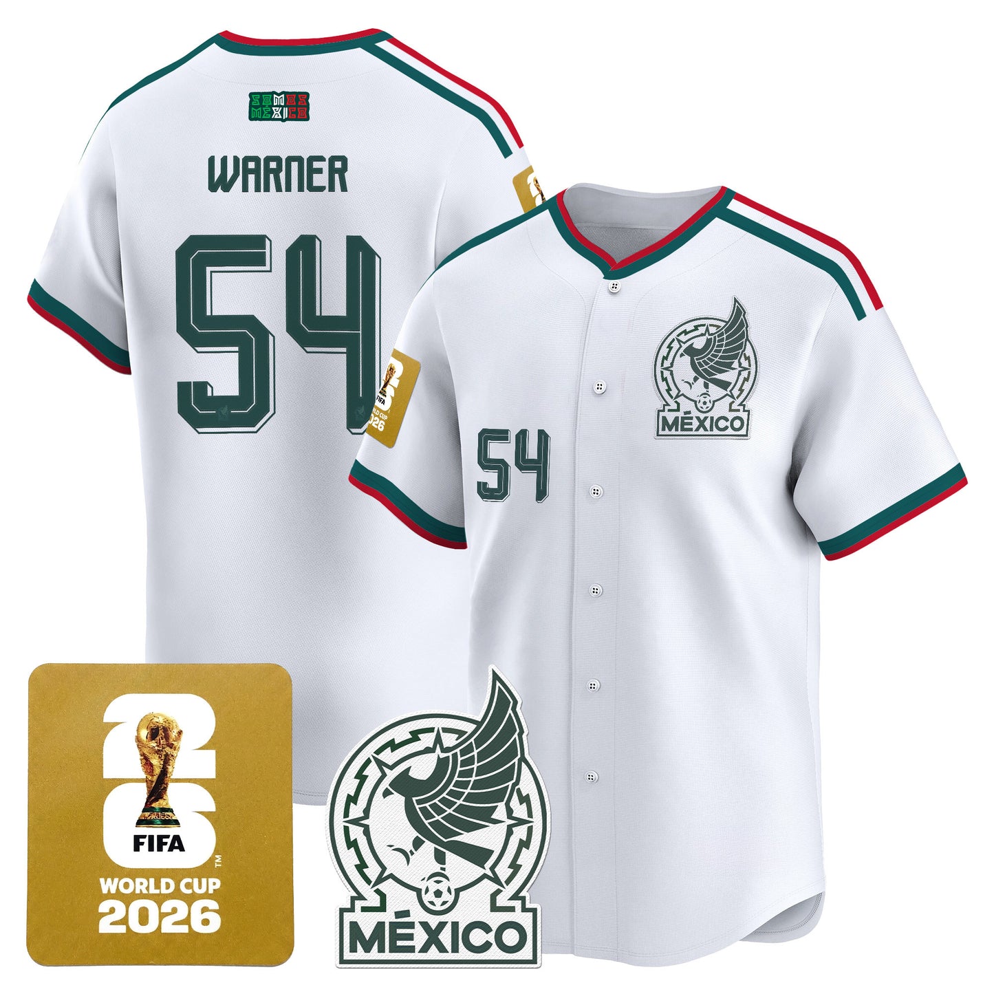 Men's Mexico 2026 World Cup Vapor Baseball Jersey - All Stitched