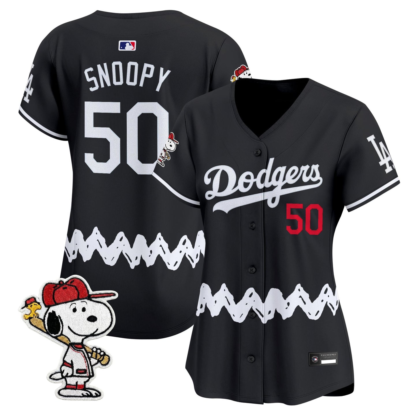 Women's Los Angeles Dodgers x Peanuts Vapor Premier Limited Jersey - Stitched