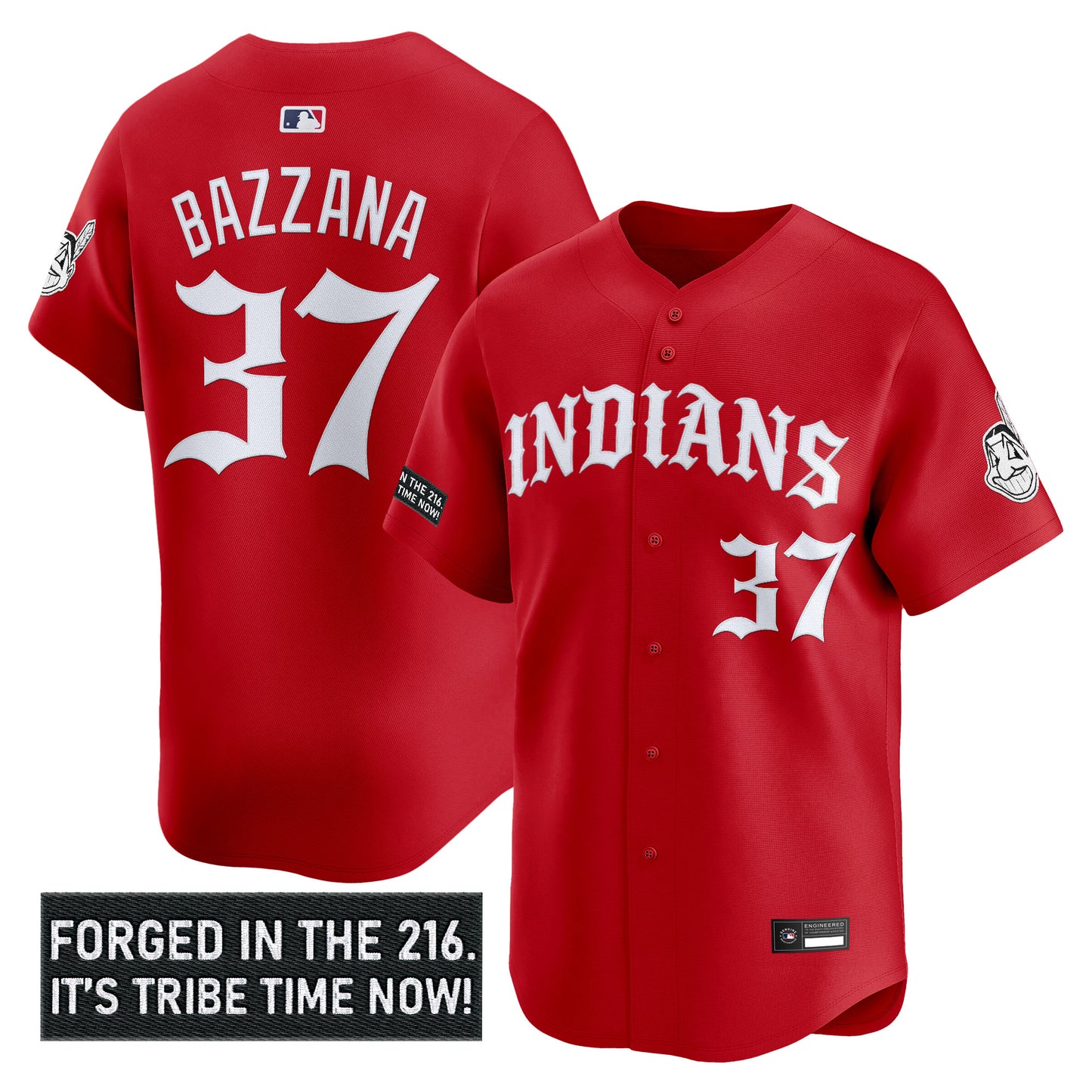 Men's Cleveland Indians 'Old English Edition' Vapor Premier Limited Jersey - All Stitched