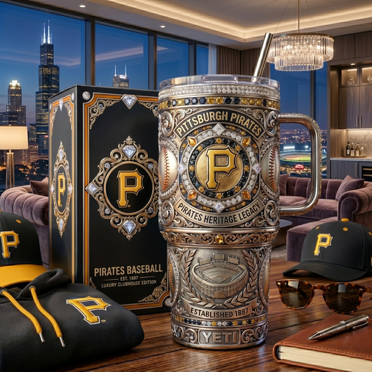 Pittsburgh Pirates 40 oz Tumbler with Handle and Lid