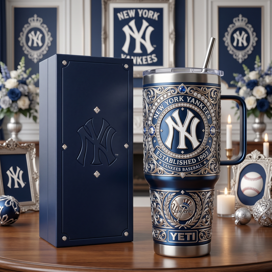 New York Yankees 40 oz Tumbler with Handle and Lid