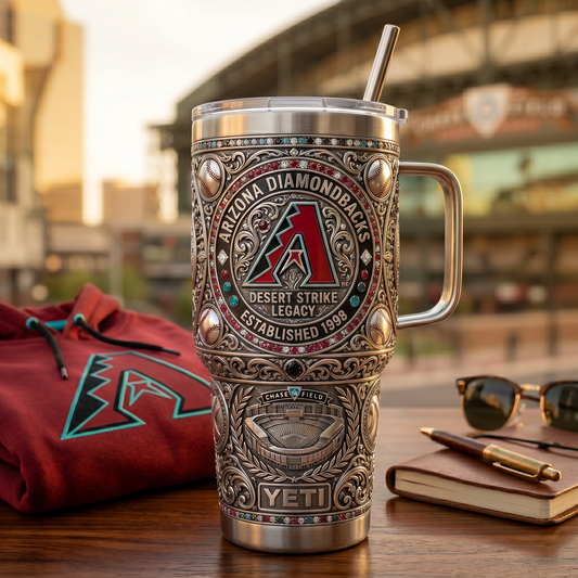 Arizona Diamondbacks 40 oz Tumbler with Handle and Lid