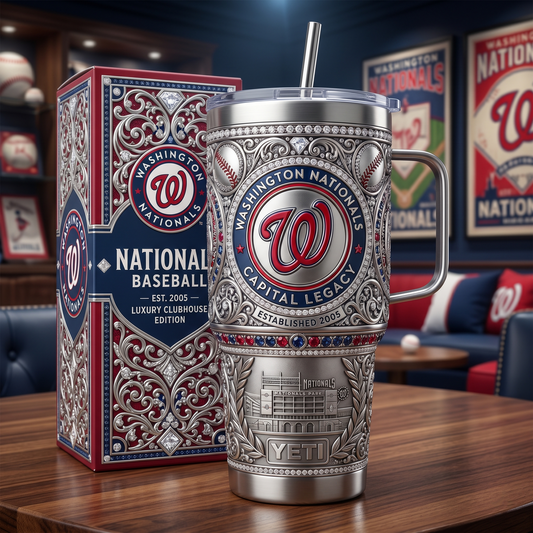 Washington Nationals 40 oz Tumbler with Handle and Lid