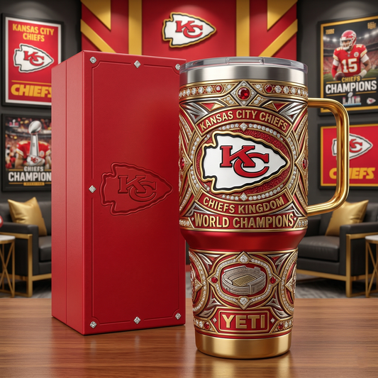 Chiefs 40 oz Tumbler with Handle and Lid