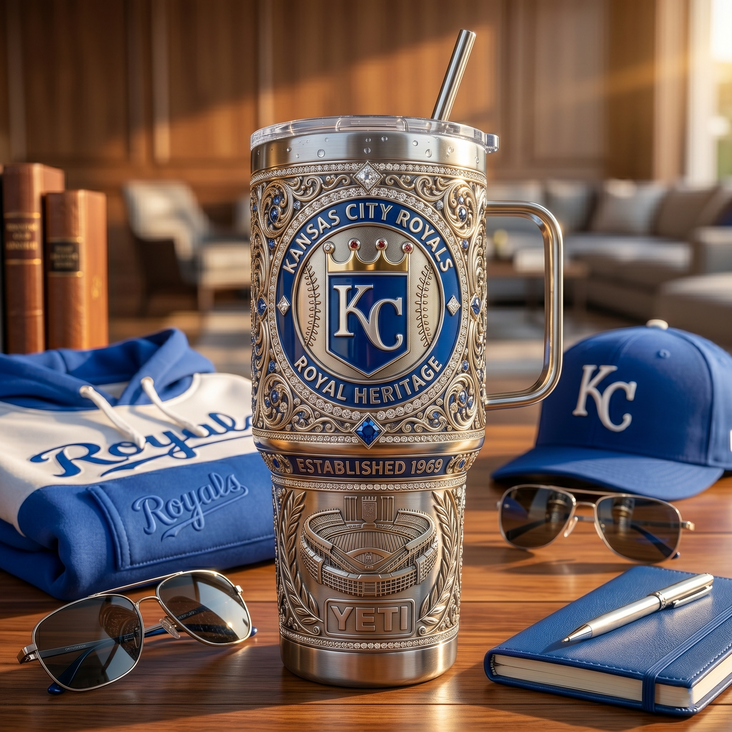 Kansas City Royals 40 oz Tumbler with Handle and Lid
