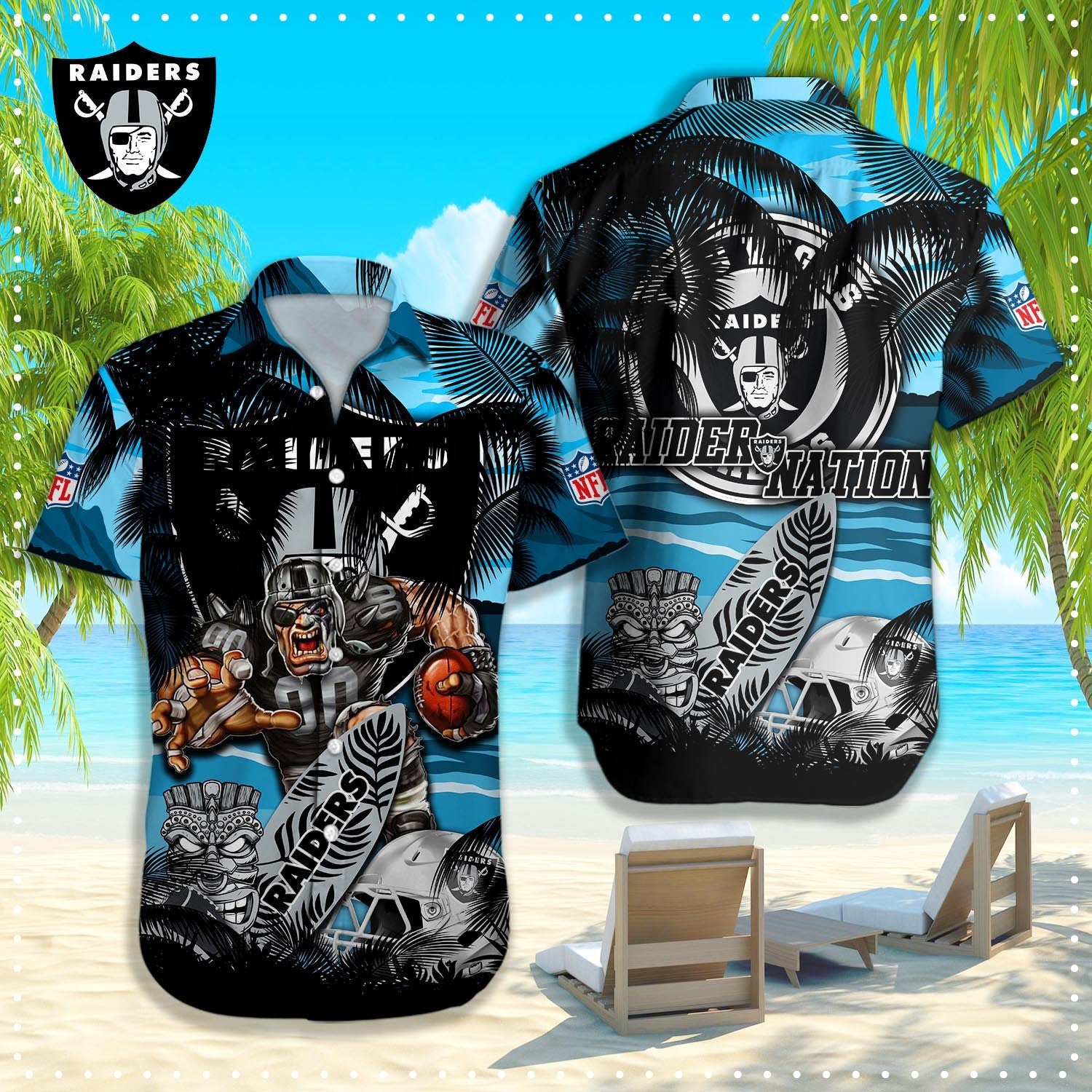 Las Vegas Raiders NFL-Hawaiian shirt Q-48184