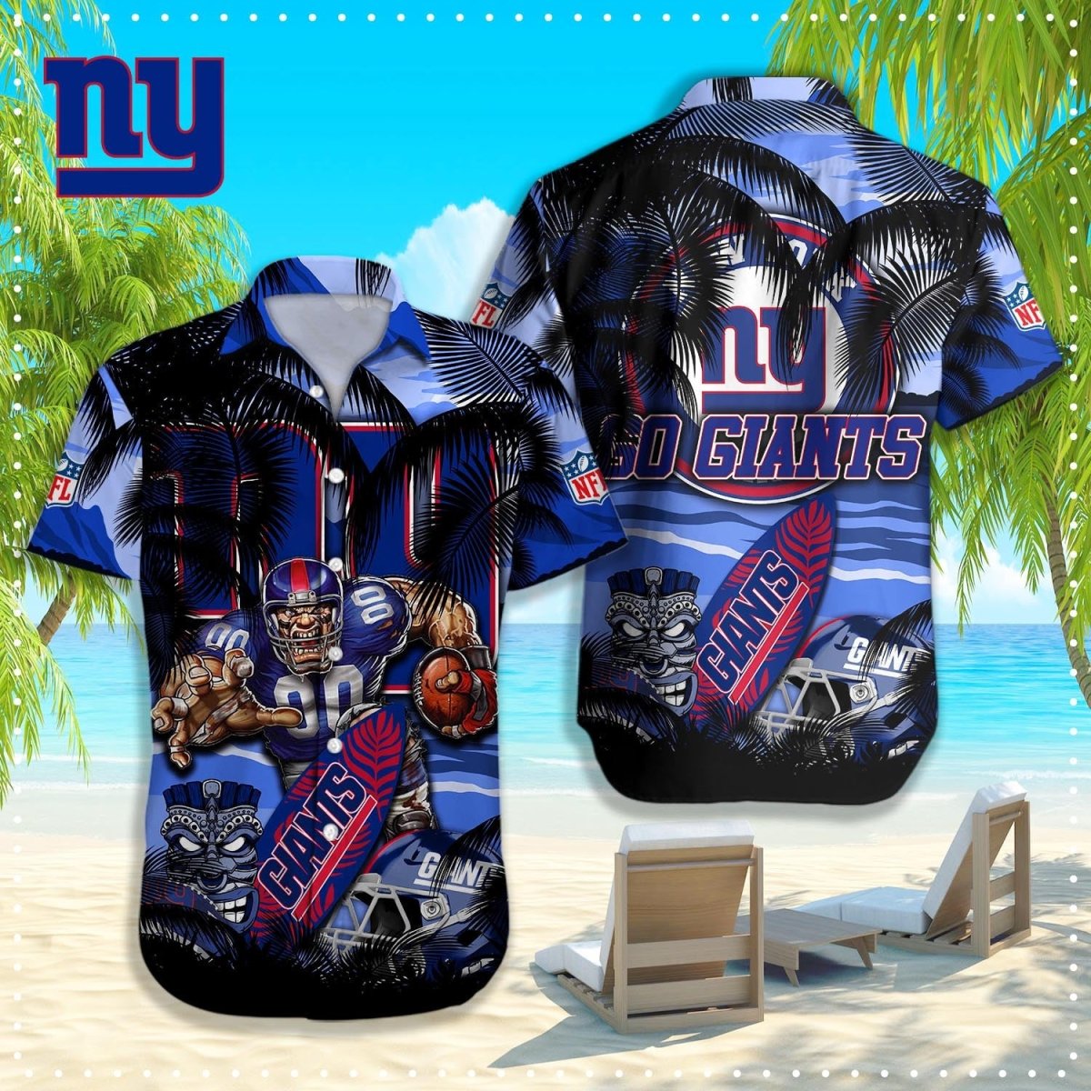 New York Giants NFL - Hawaiian shirt Q - 48184 NYG_KDZ - KINDOZY