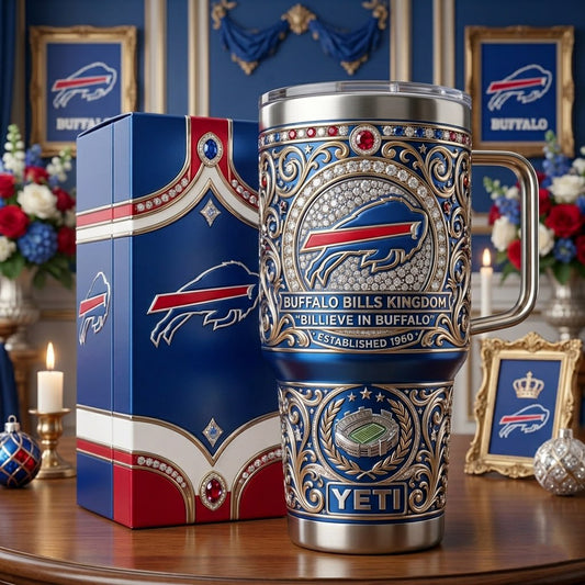 Buffalo Bills 40 oz Tumbler with Handle and Lid